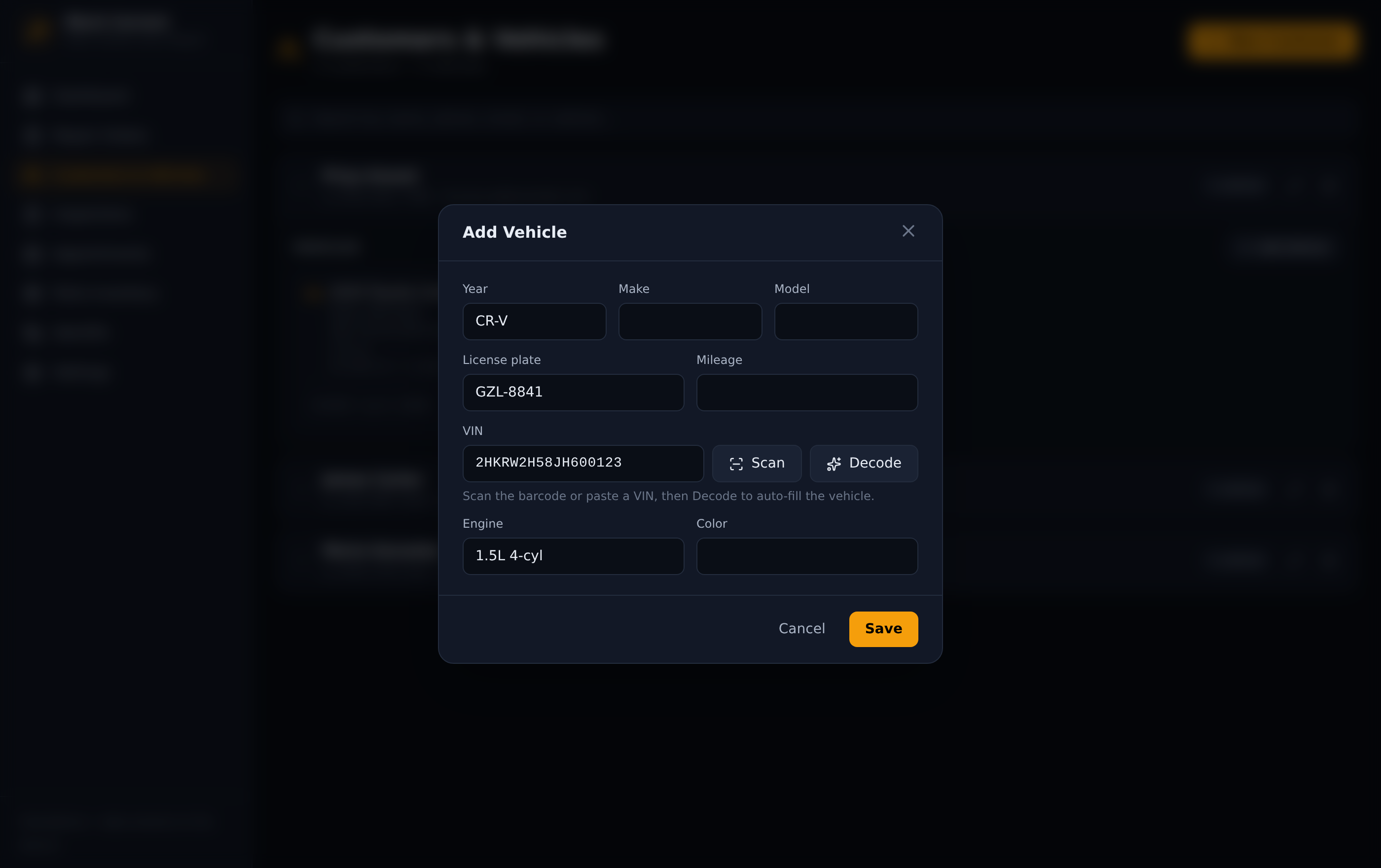 VIN scanner
